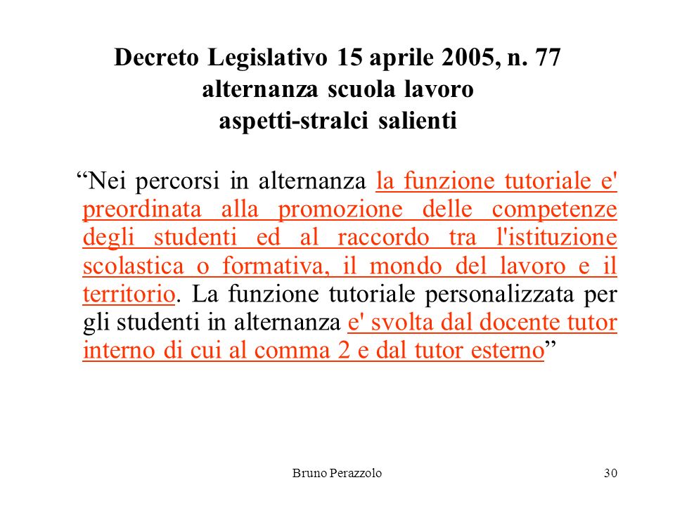 Bruno Perazzolo30 Decreto Legislativo 15 aprile 2005, n.