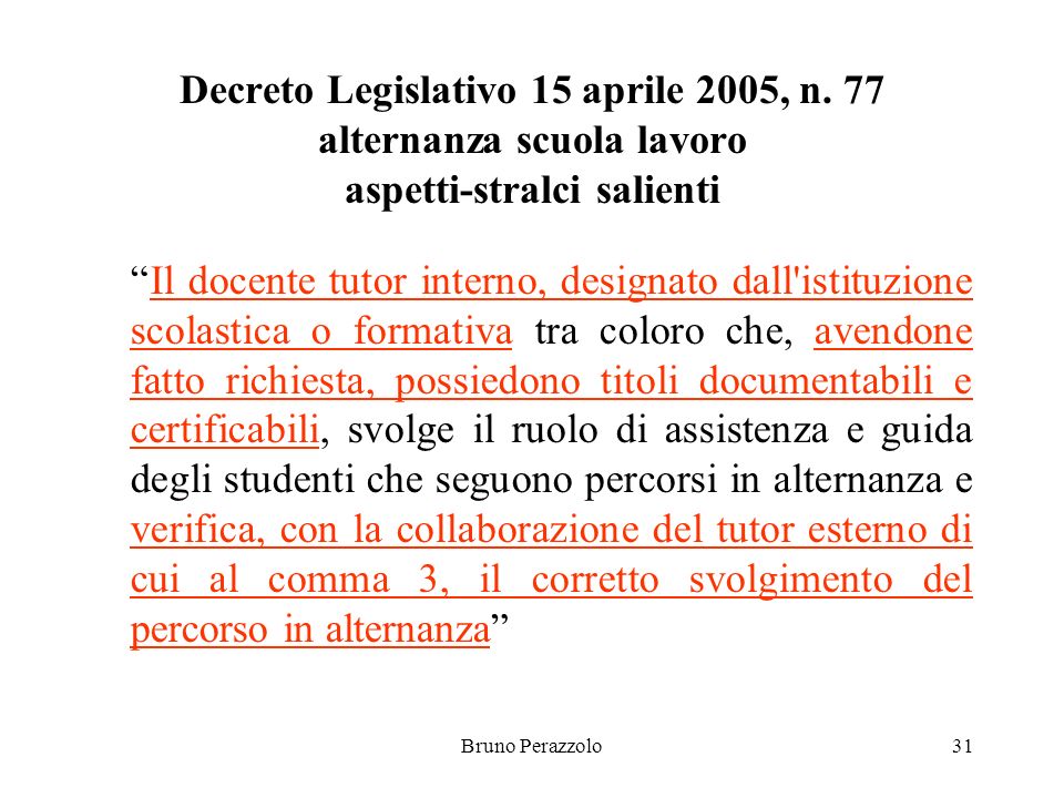 Bruno Perazzolo31 Decreto Legislativo 15 aprile 2005, n.