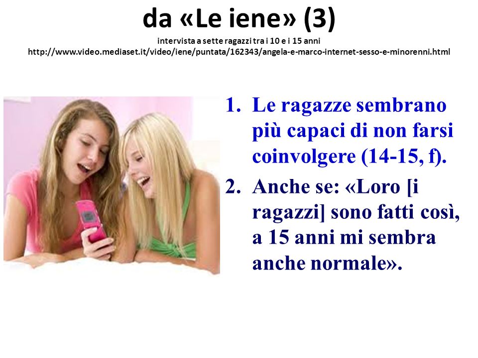 siti per incontrare ragazze di 15 anni