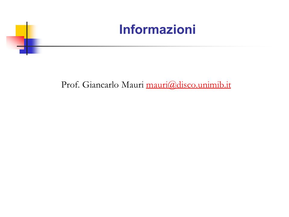 Informazioni Prof. Giancarlo Mauri