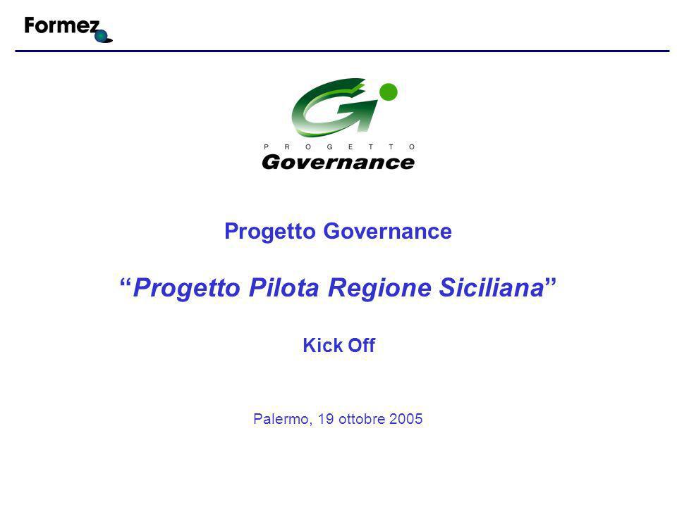 Palermo, 19 ottobre 2005 Progetto Governance Progetto Pilota Regione Siciliana Kick Off