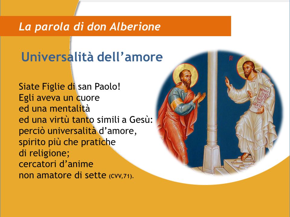 La parola di don Alberione Siate Figlie di san Paolo.