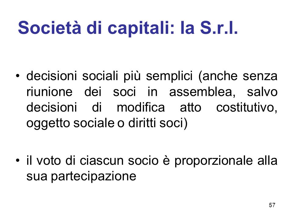 Società di capitali: la S.r.l.