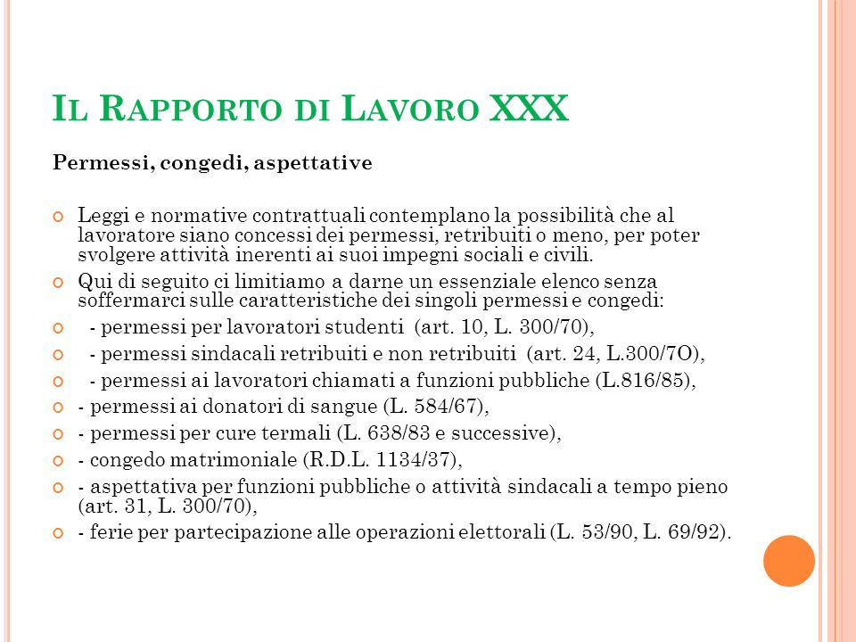 permessi retribuiti per matrimonio