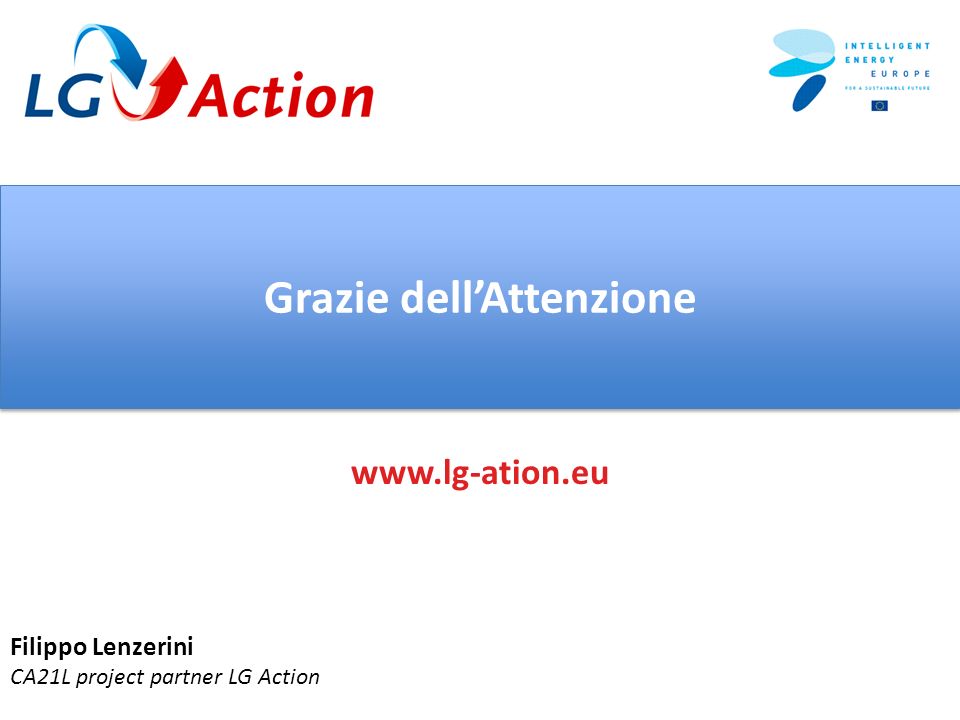 Grazie dellAttenzione   Filippo Lenzerini CA21L project partner LG Action