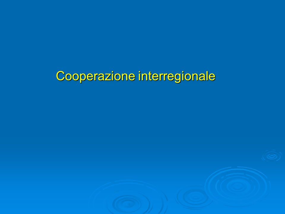 Cooperazione interregionale
