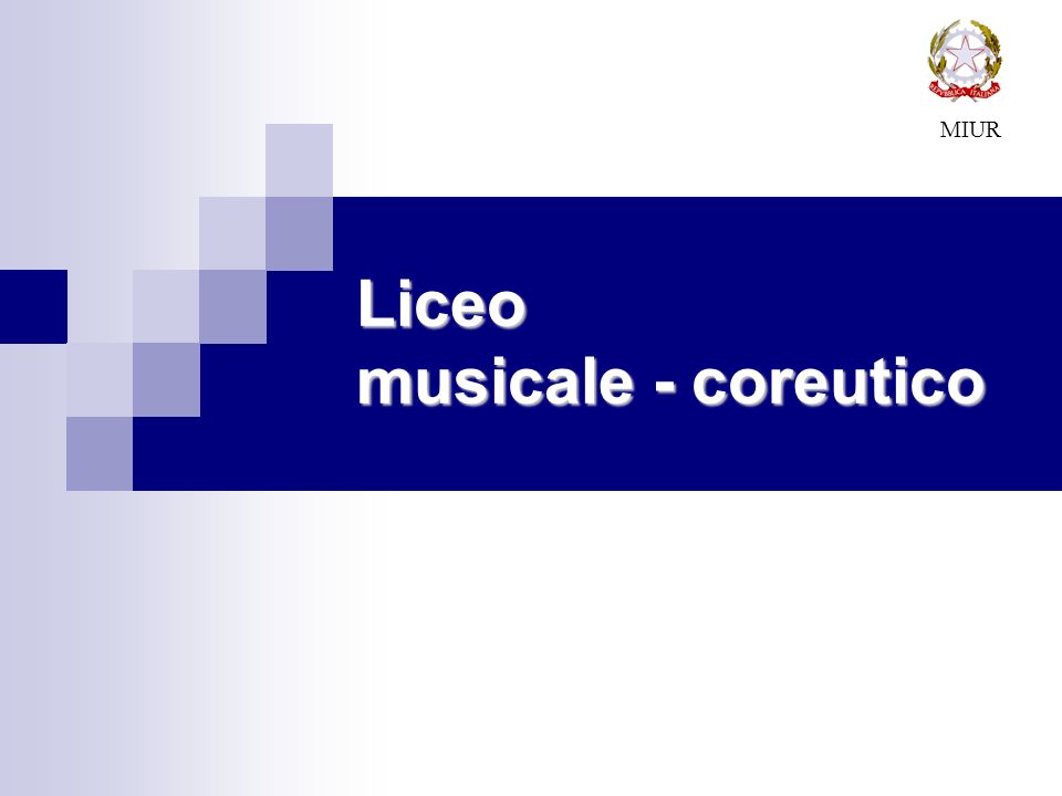 Liceo musicale - coreutico MIUR