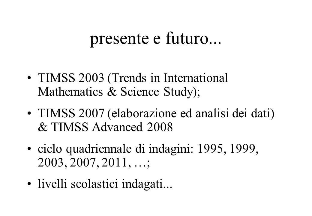 INTERNATIONAL MATHEMATICS AND SCIENCE STUDY international mathematics and science study: