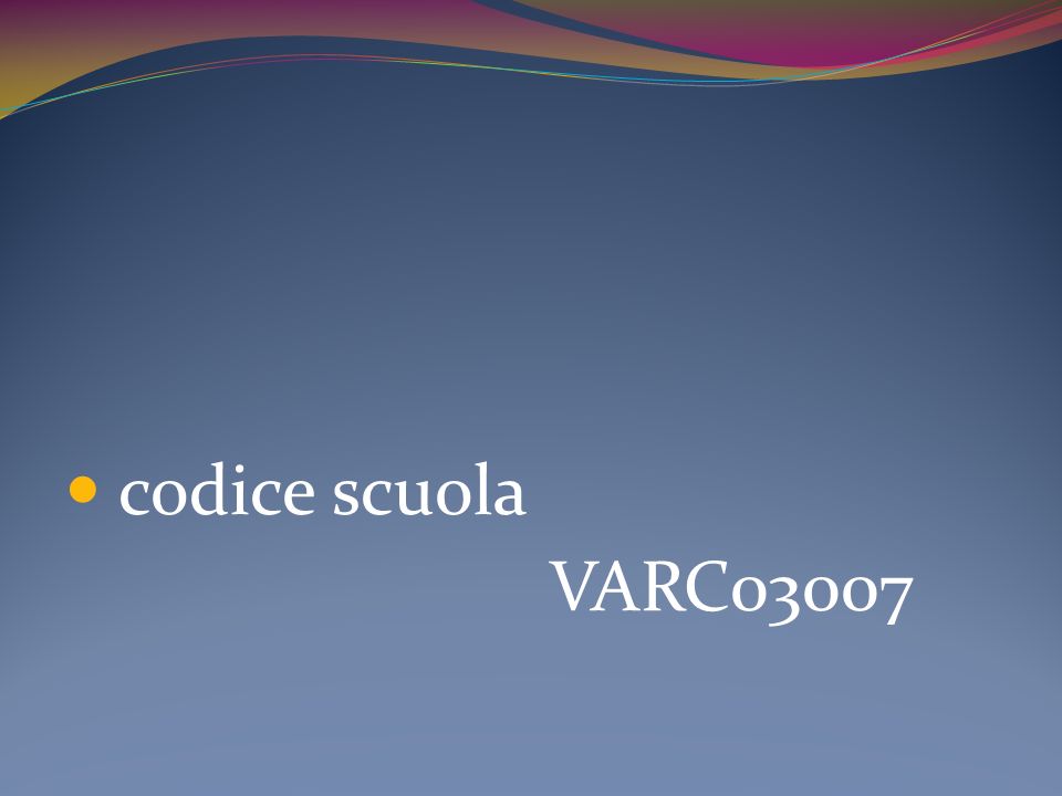 codice scuola VARC03007