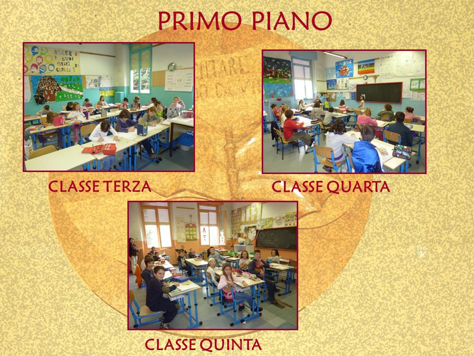 PRIMO PIANO CLASSE TERZA CLASSE QUINTA CLASSE QUARTA