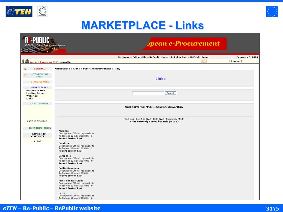 31\5 MARKETPLACE - Links eTEN – Re-Public – RePublic website