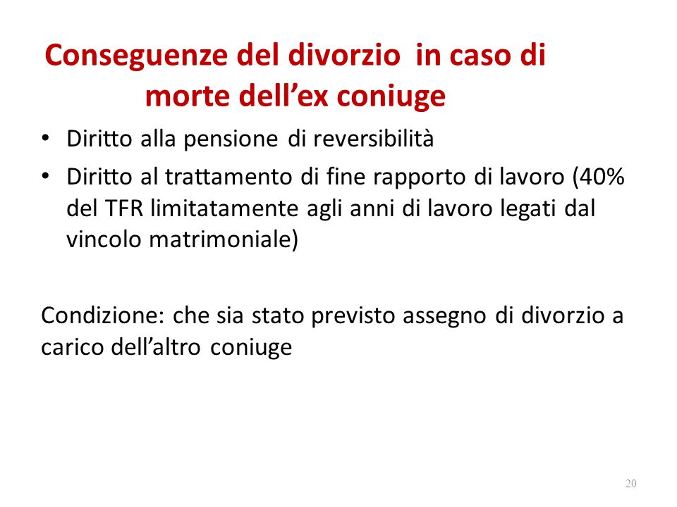 rapporto lavoro coniuge prima matrimonio