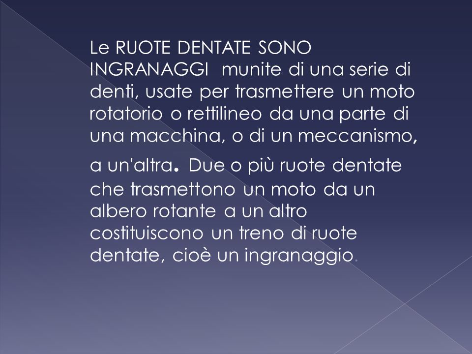 Ruota dentata e vite senza fine rapporto 