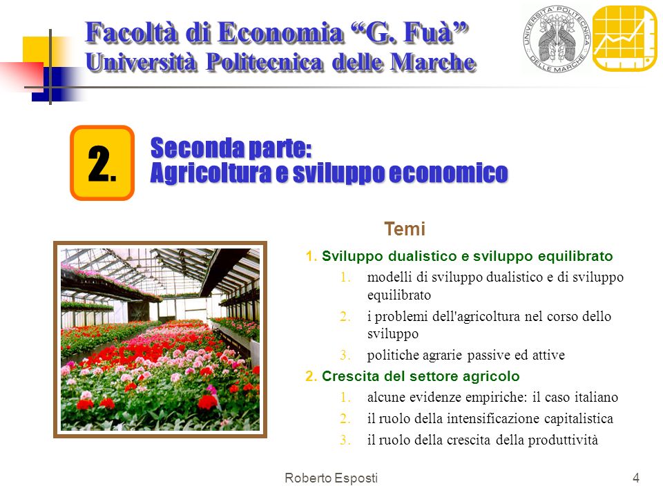 Facoltà di Economia G. Fuà Università Politecnica delle Marche Facoltà di Economia G.