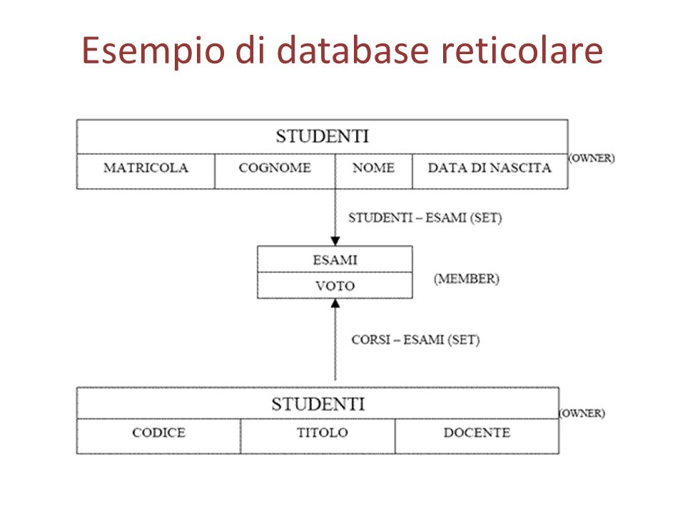 Esempio di database reticolare