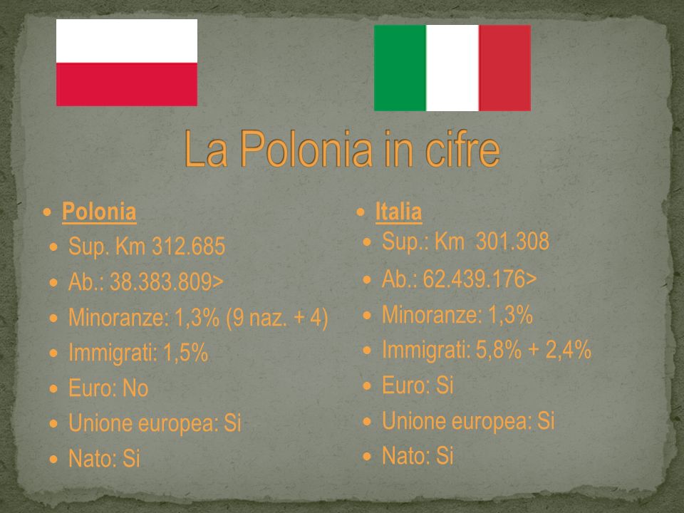 Polonia Sup. Km Ab.: > Minoranze: 1,3% (9 naz.