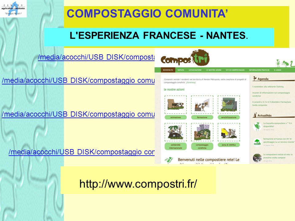 COMPOSTAGGIO COMUNITA’ L ESPERIENZA FRANCESE - NANTES.