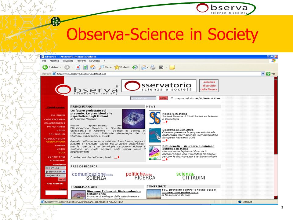 3 Observa-Science in Society