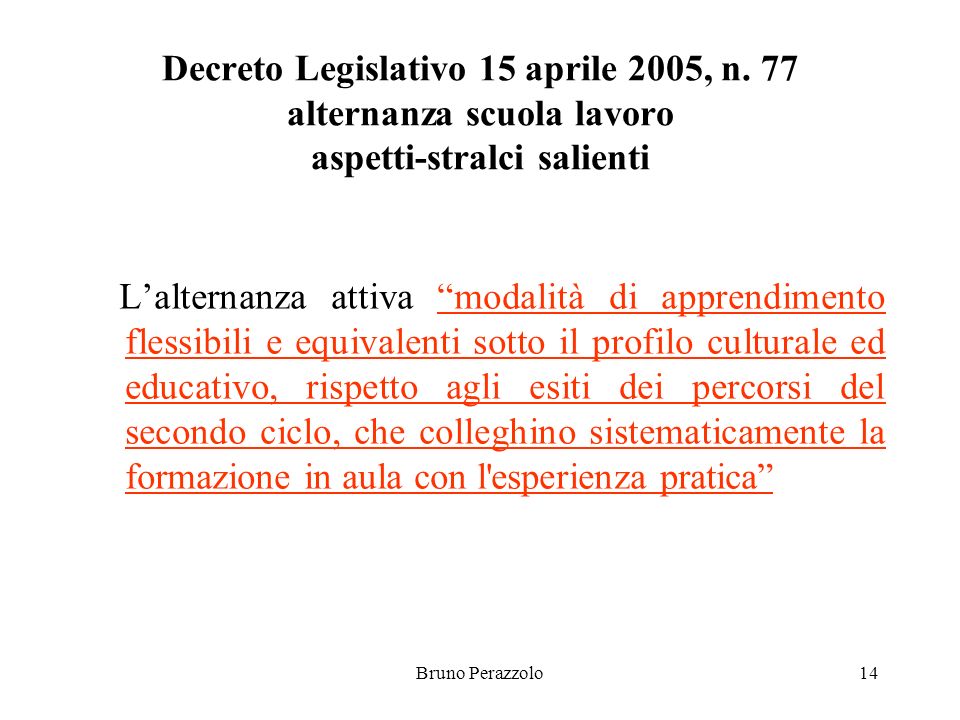 Bruno Perazzolo14 Decreto Legislativo 15 aprile 2005, n.