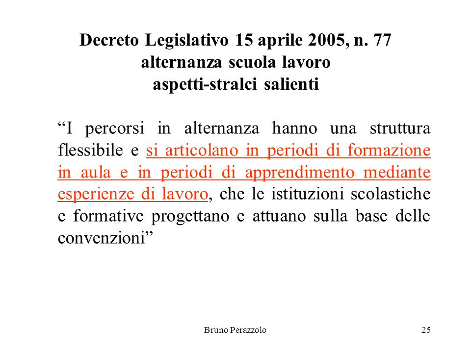 Bruno Perazzolo25 Decreto Legislativo 15 aprile 2005, n.