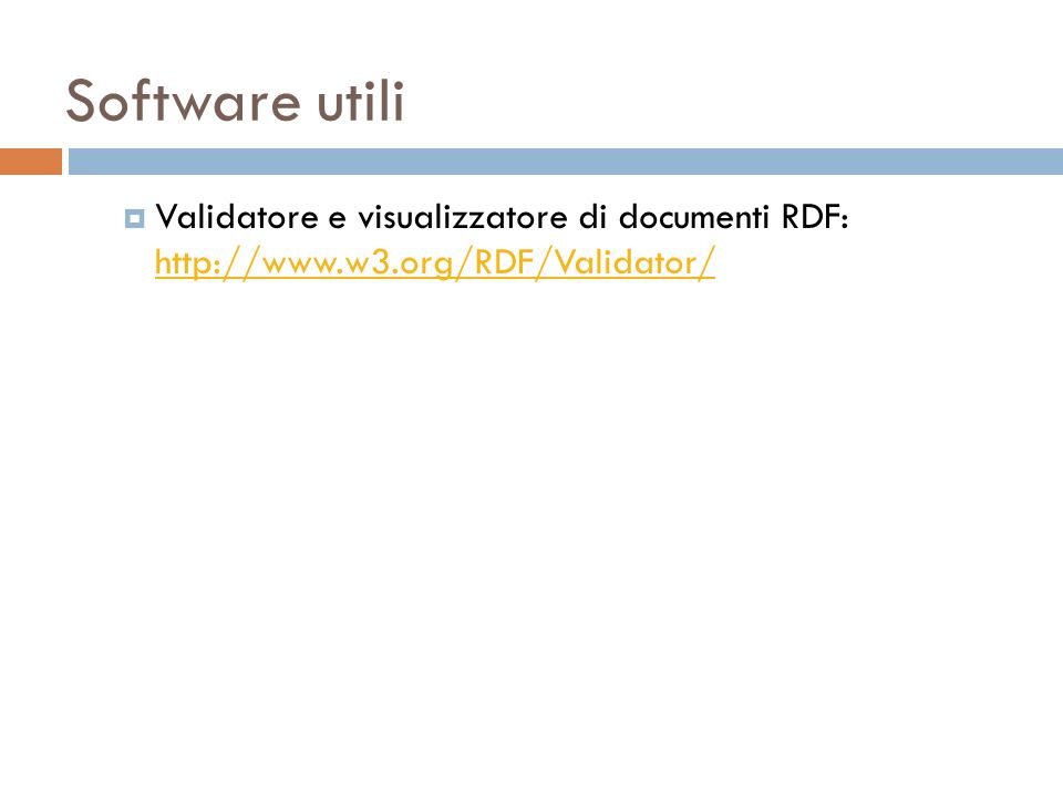Software utili Validatore e visualizzatore di documenti RDF: