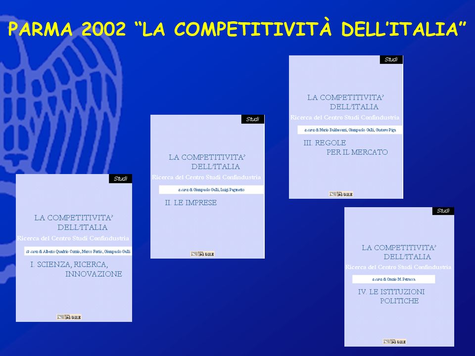 PARMA 2002 LA COMPETITIVITÀ DELLITALIA