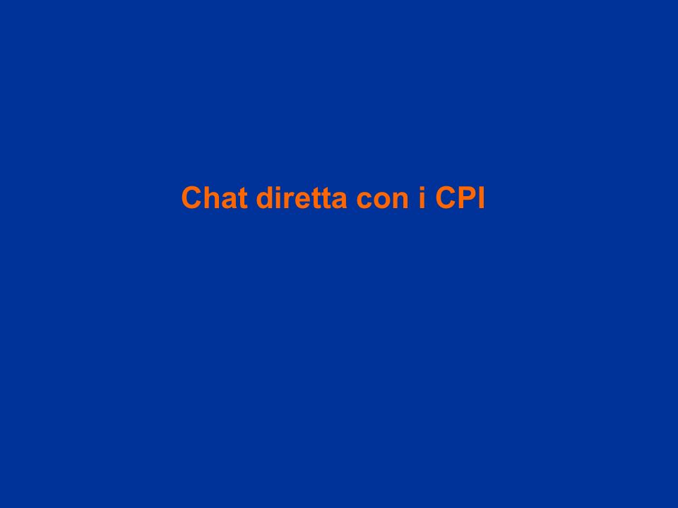 Chat diretta con i CPI