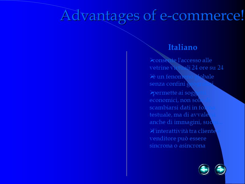 What is e-commerce Italiano