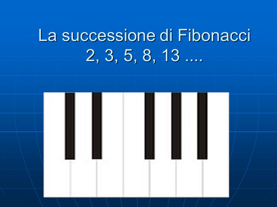 La successione di Fibonacci 2, 3, 5, 8,