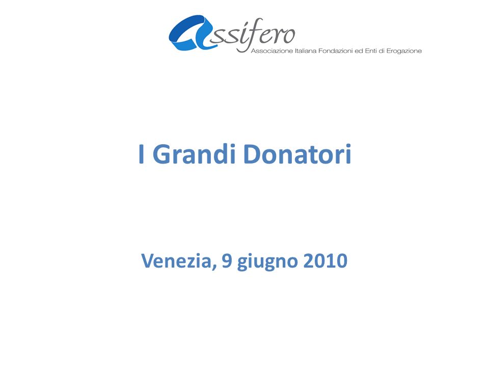 I Grandi Donatori Venezia, 9 giugno 2010