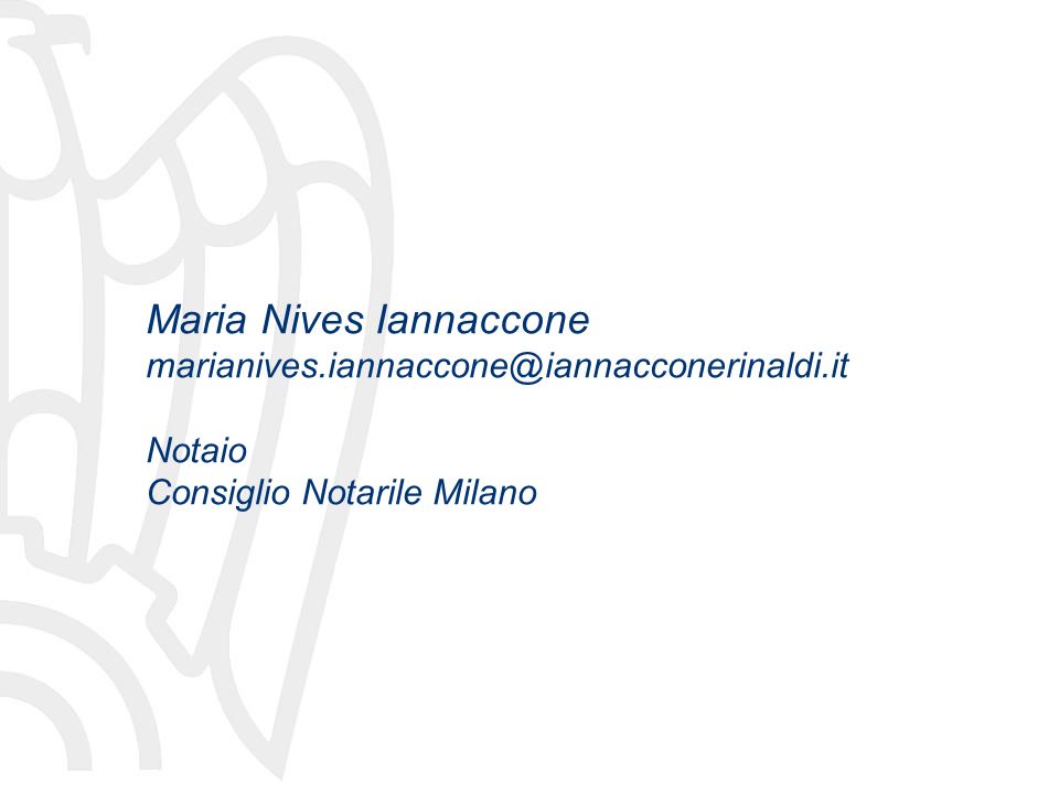 Maria Nives Iannaccone Notaio Consiglio Notarile Milano