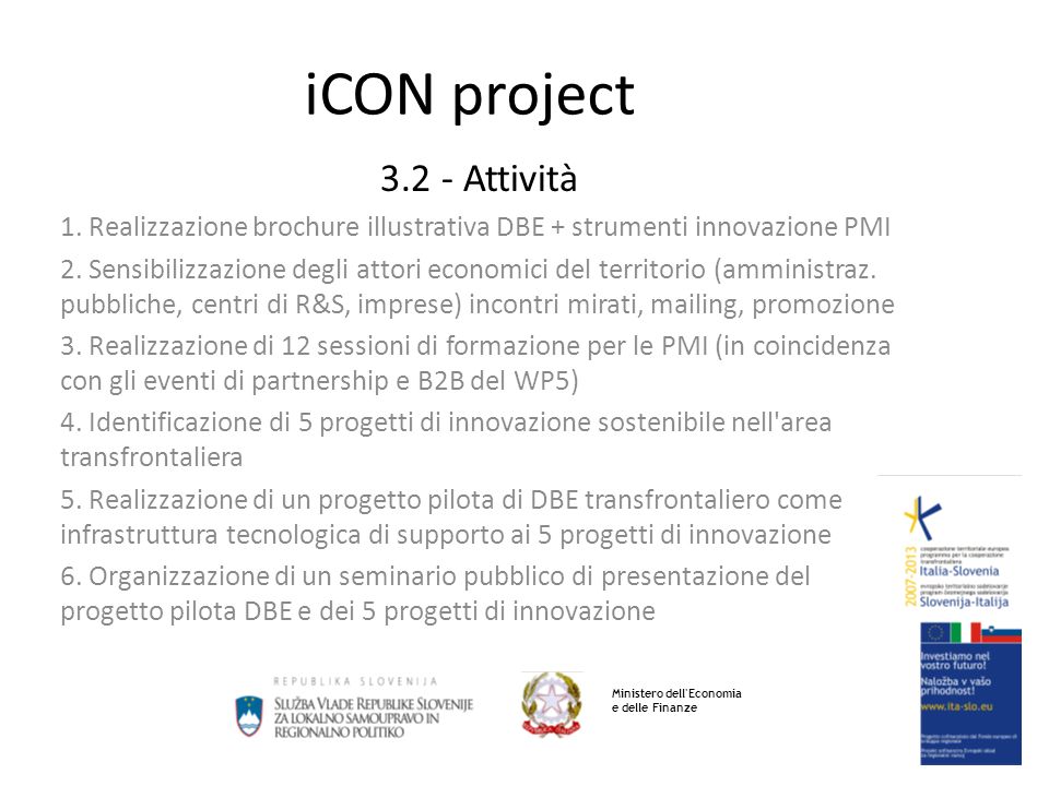 iCON project Attività 1.