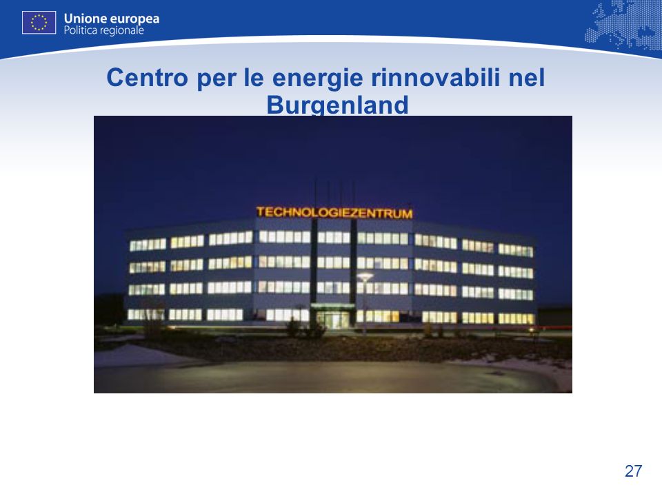 27 Centro per le energie rinnovabili nel Burgenland