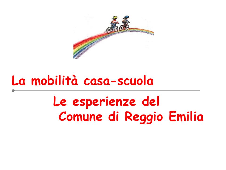 La mobilità casa-scuola Le esperienze del Comune di Reggio Emilia