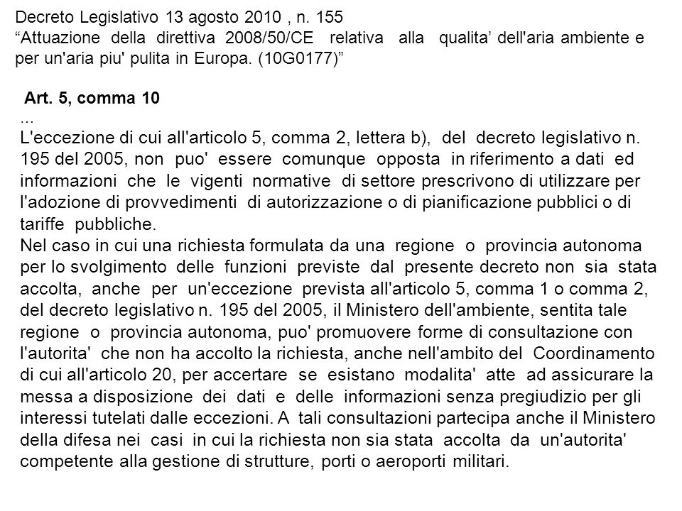 Decreto Legislativo 13 agosto 2010, n.