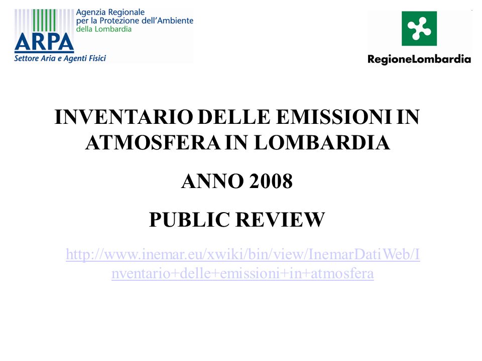 INVENTARIO DELLE EMISSIONI IN ATMOSFERA IN LOMBARDIA ANNO 2008 PUBLIC REVIEW   nventario+delle+emissioni+in+atmosfera