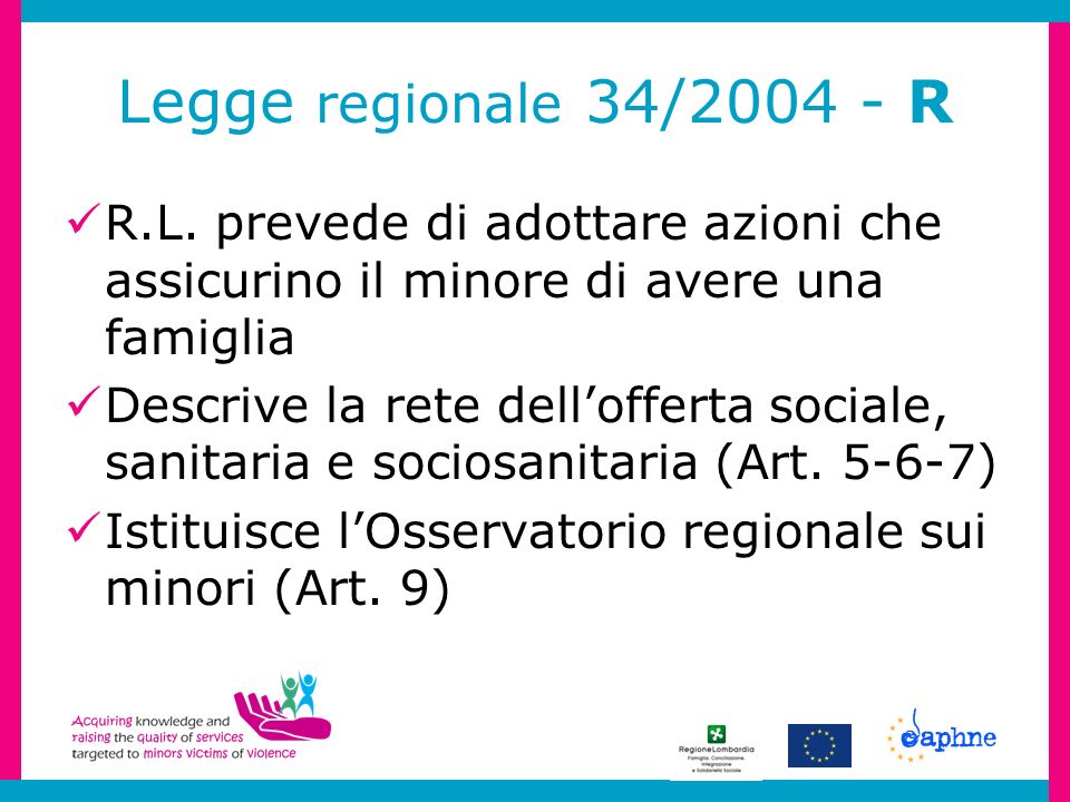 Legge regionale 34/ R R.L.