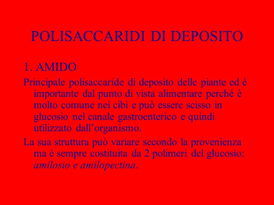 POLISACCARIDI DI DEPOSITO 1.