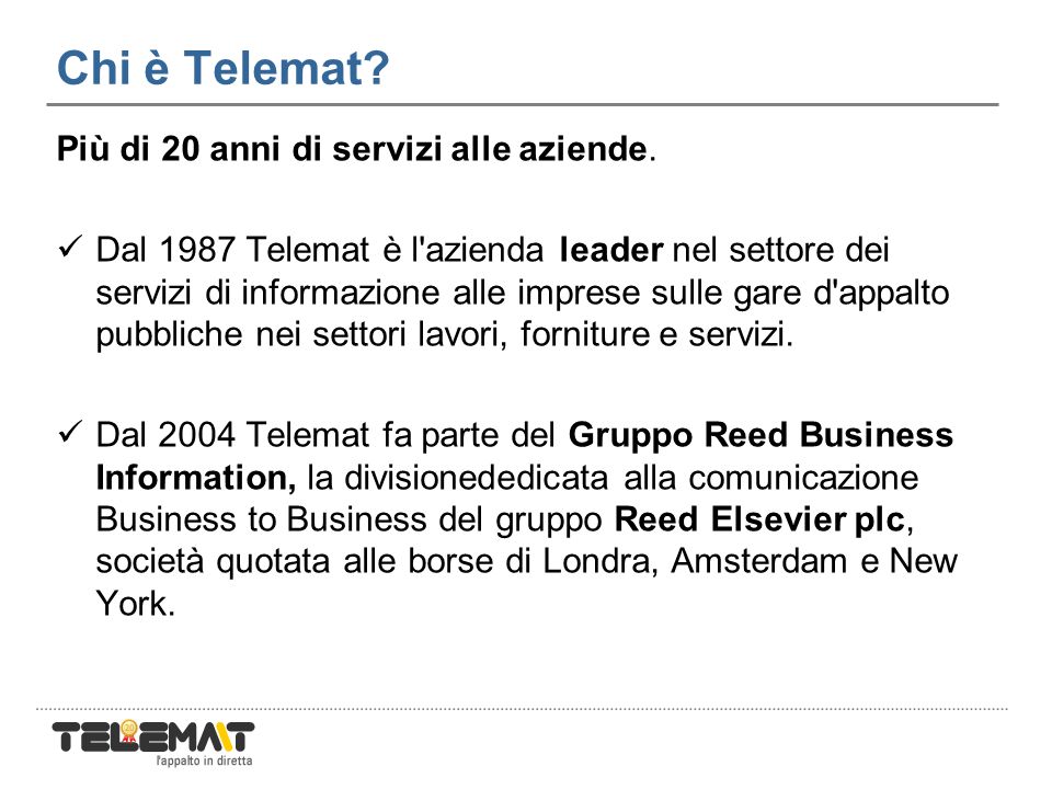 Chi è Telemat. Più di 20 anni di servizi alle aziende.
