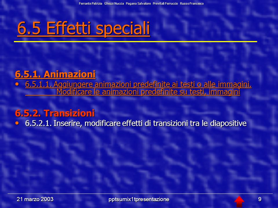 21 marzo 2003pptsumix1tpresentazione8 6.4 Grafici e oggetti 6.4 Grafici e oggetti