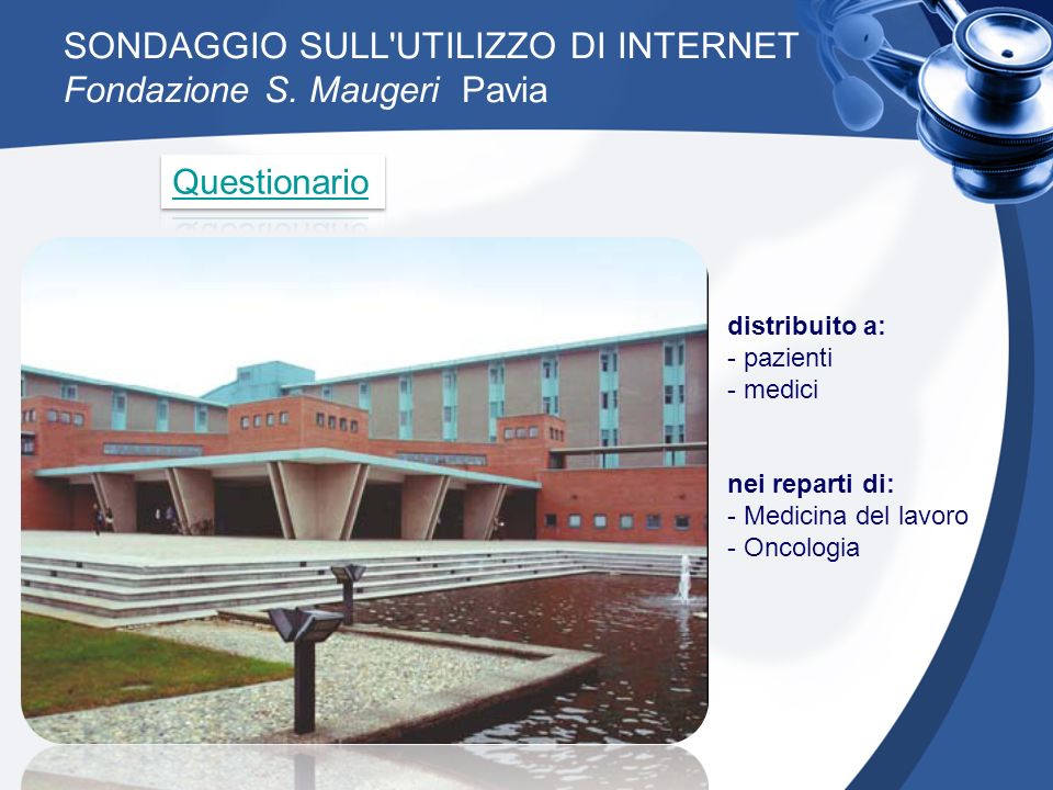SONDAGGIO SULL UTILIZZO DI INTERNET Fondazione S.