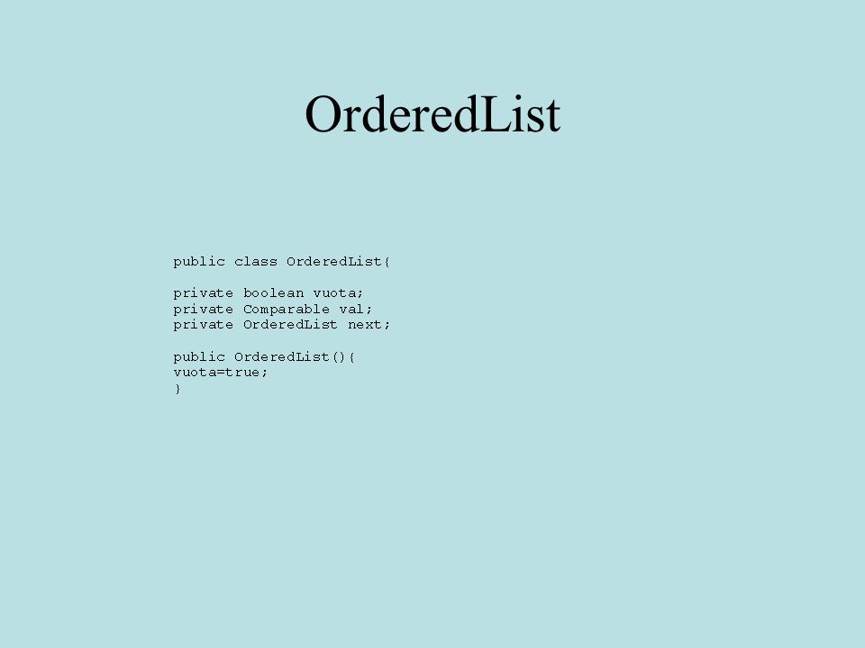OrderedList