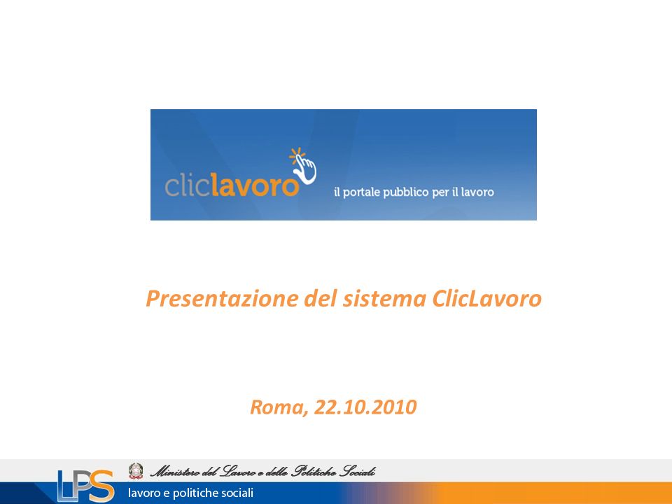 Roma, Presentazione del sistema ClicLavoro