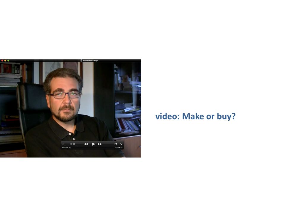 video: Make or buy