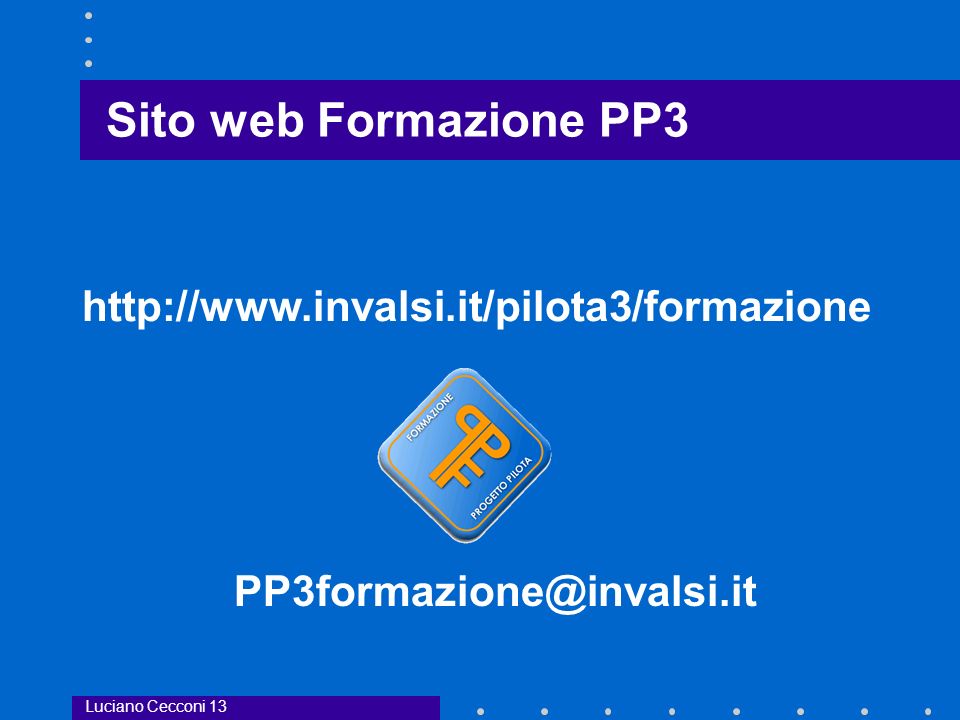 Sito web Formazione PP3 Luciano Cecconi 13