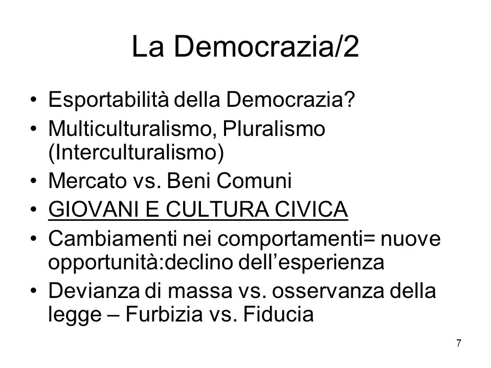 7 La Democrazia/2 Esportabilità della Democrazia.