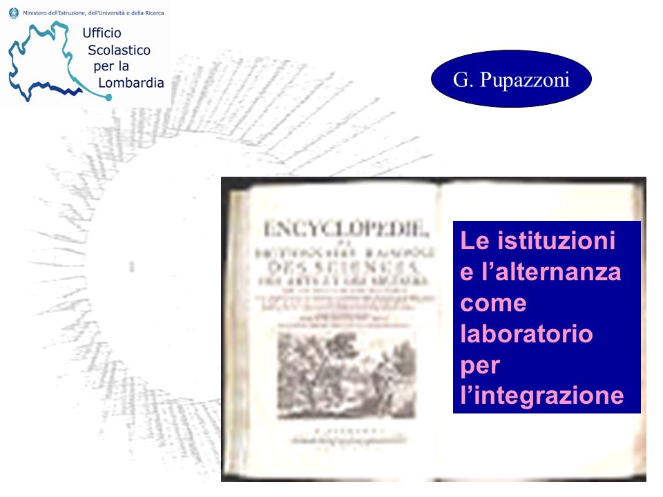 Le istituzioni e lalternanza come laboratorio per lintegrazione G. Pupazzoni