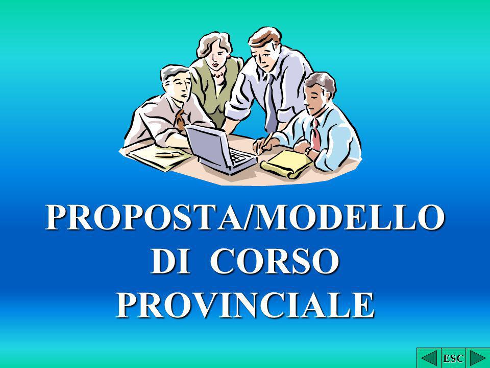 PROPOSTA/MODELLO DI CORSO PROVINCIALE ESC