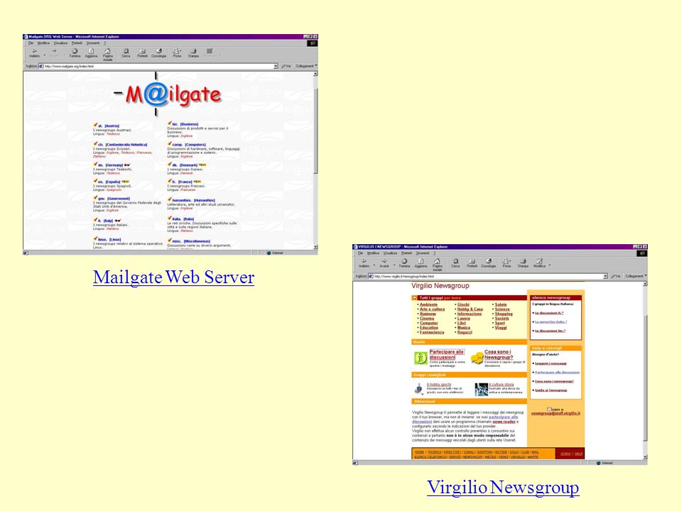 Mailgate Web Server Virgilio Newsgroup