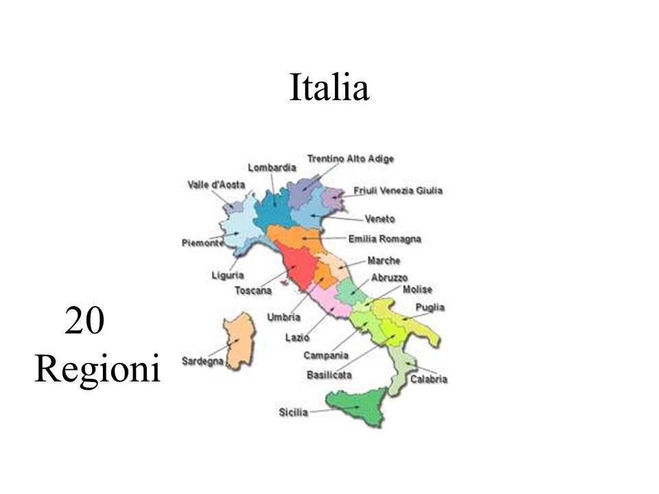 Italia 20 Regioni